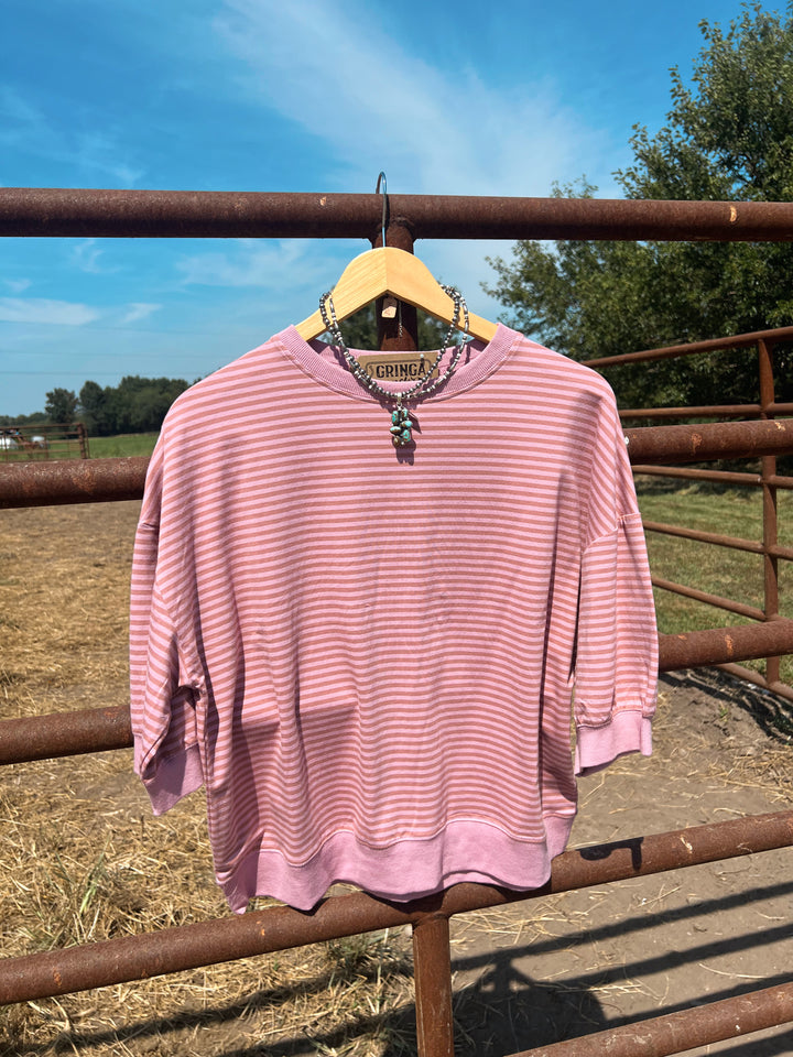 The Stripey Stripe Shirt-Mahogany