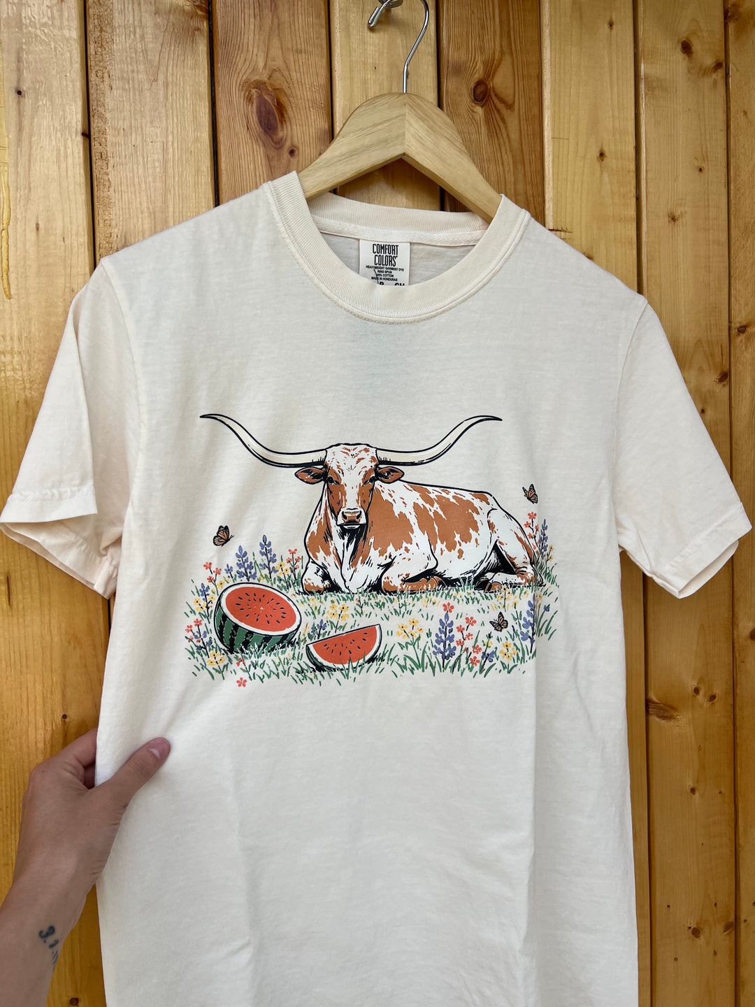 Longhorn Watermelon T-Shirt-Cream