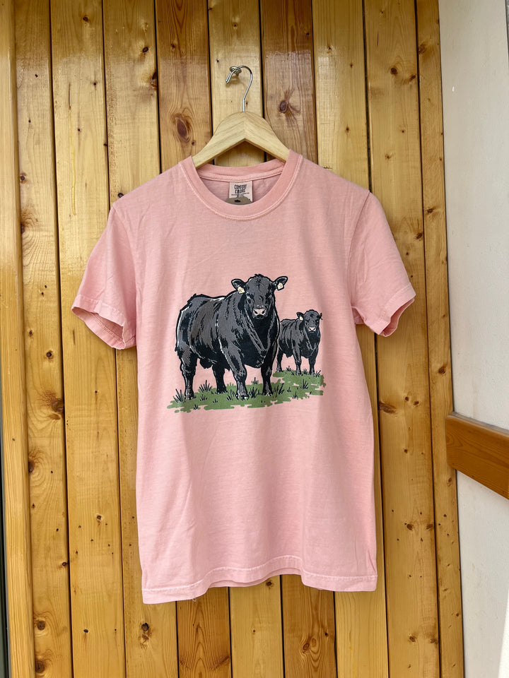 Angus Studs T-Shirt-Peach