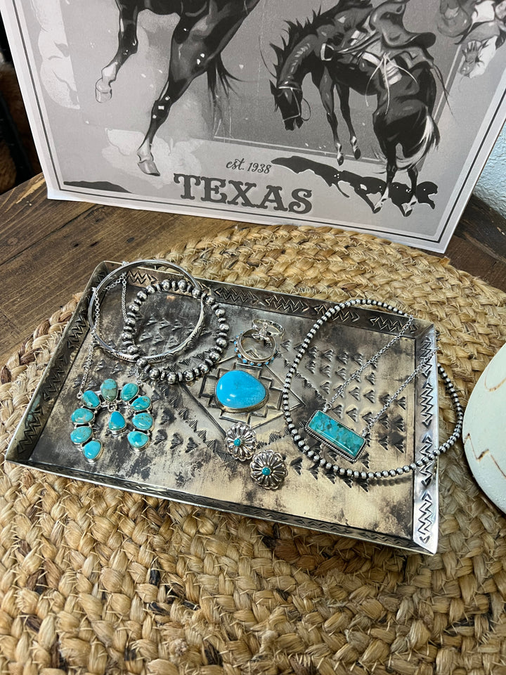 Stamped Aztec Tray- Medium