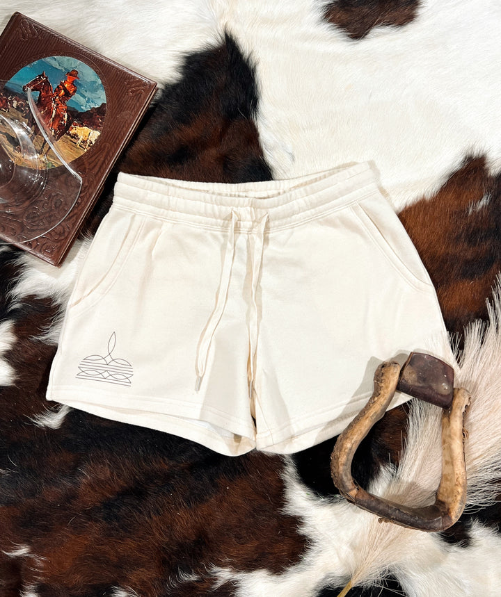 Boot Stitch Shorts-Cream
