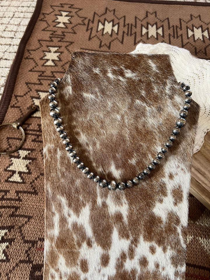 10-14mm Sterling Silver Pearl Necklace-20.5”