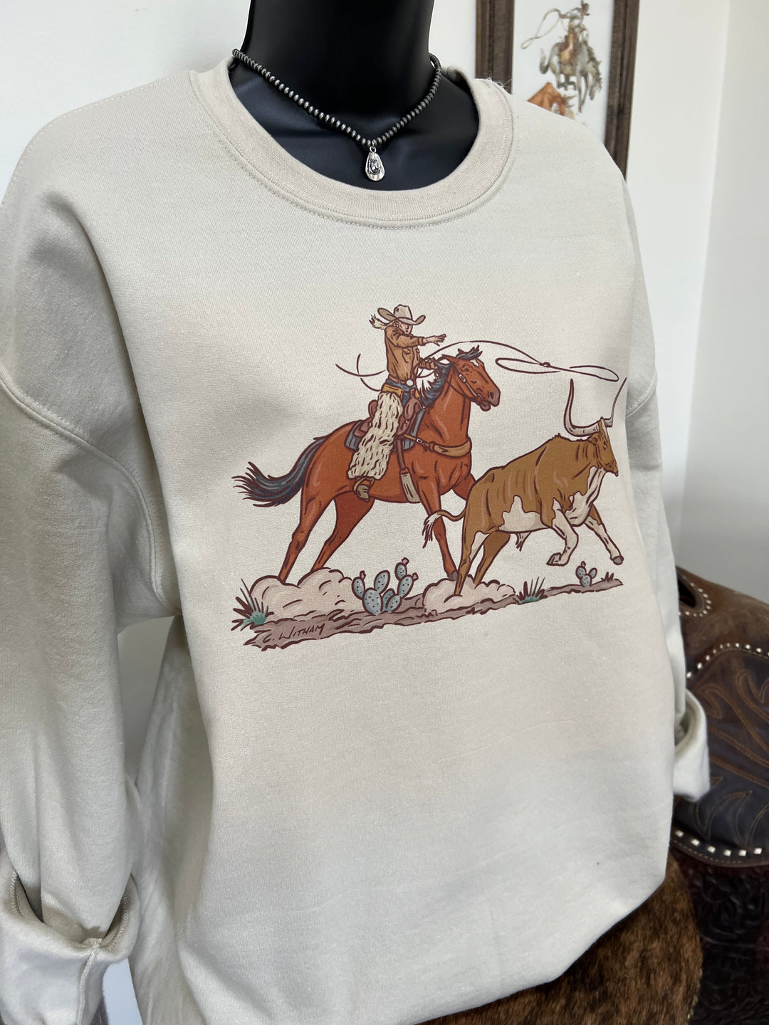 Lasso Longhorn Crewneck