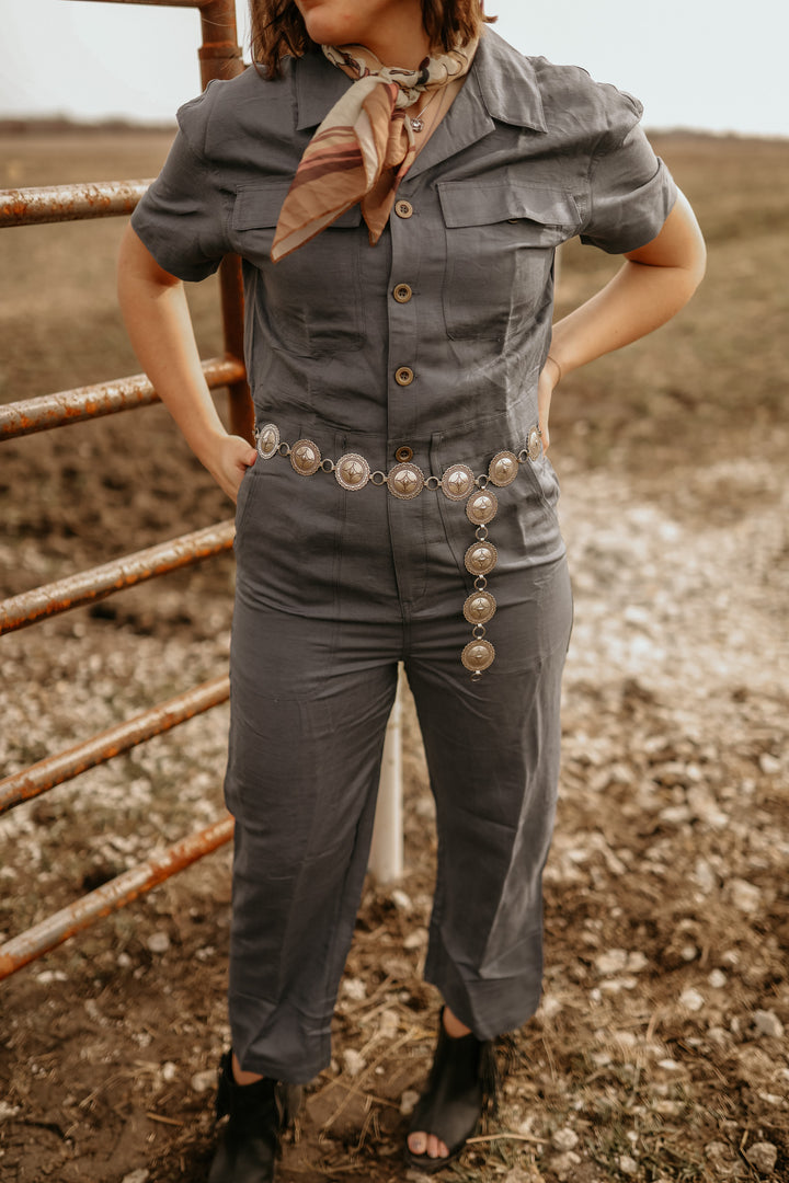 Barrett Jumpsuit-Dark Denim{SIZE LARGE}
