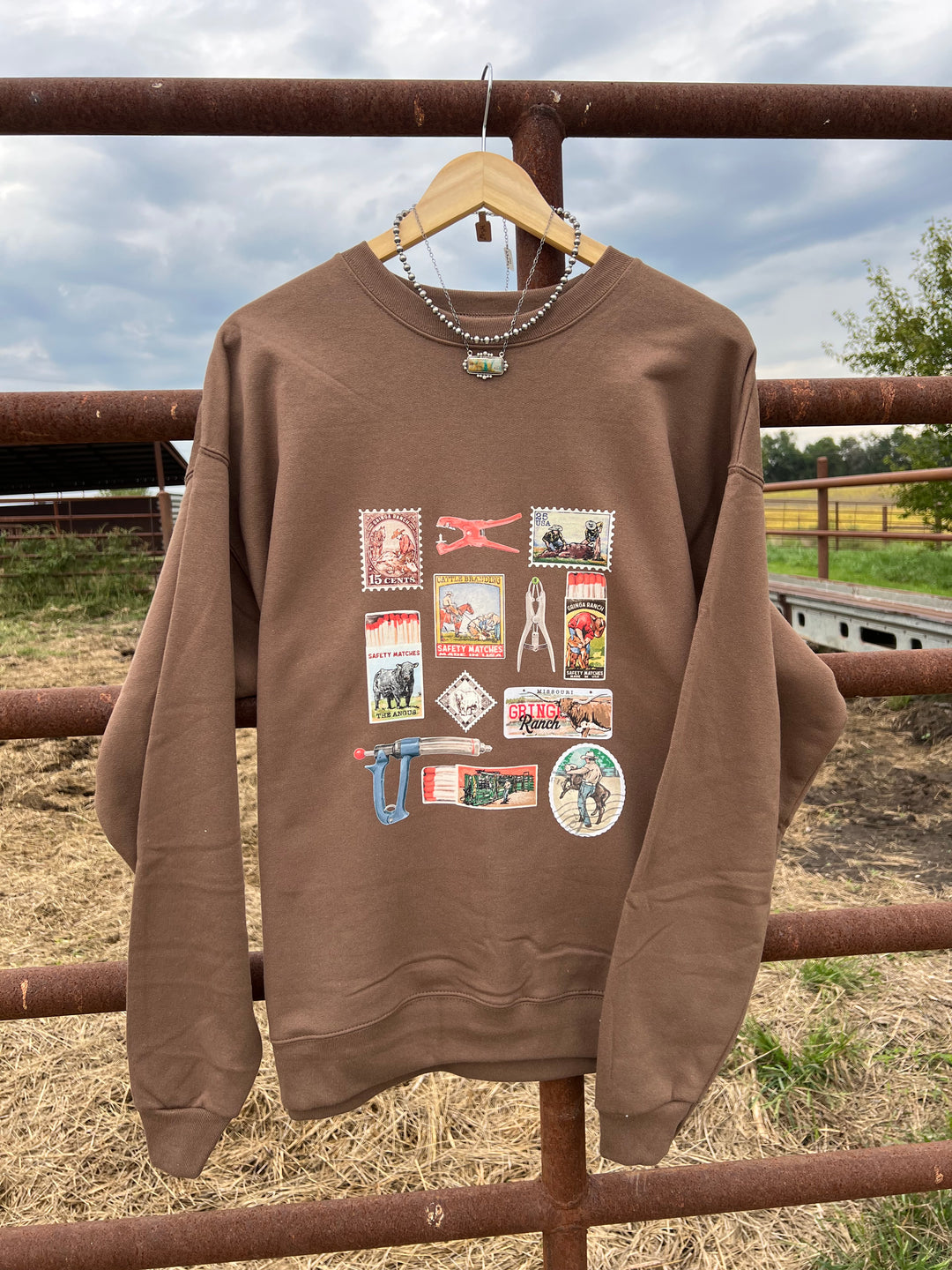 Cattle Stamp & Matchbox Crewneck