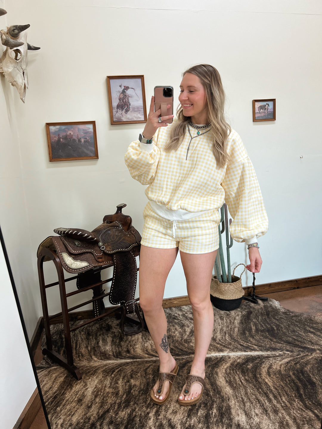 Yellow Gingham Set