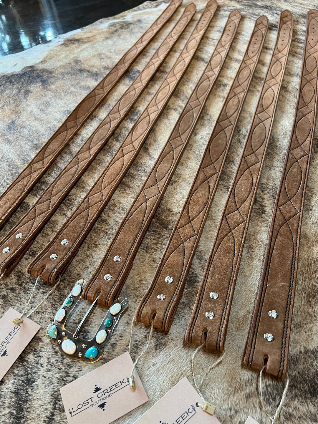 Desert Tan Rough Out Leather Belt
