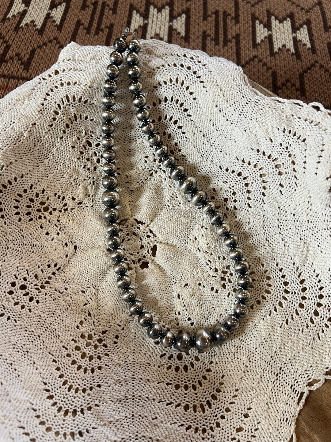10-14mm Sterling Silver Pearl Necklace-20.5”