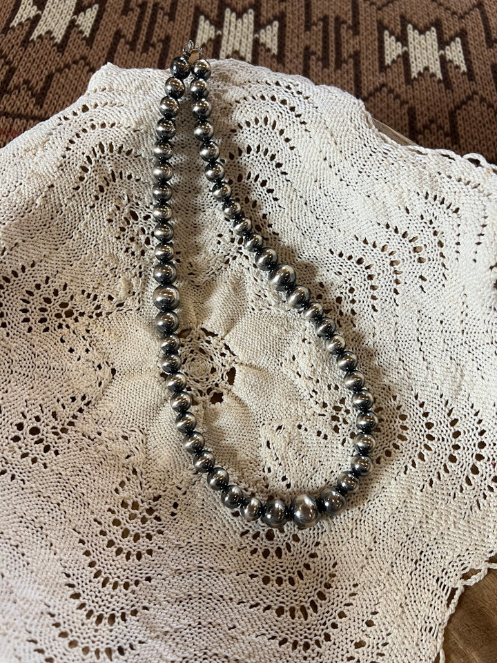 10-14mm Sterling Silver Pearl Necklace-20.5”