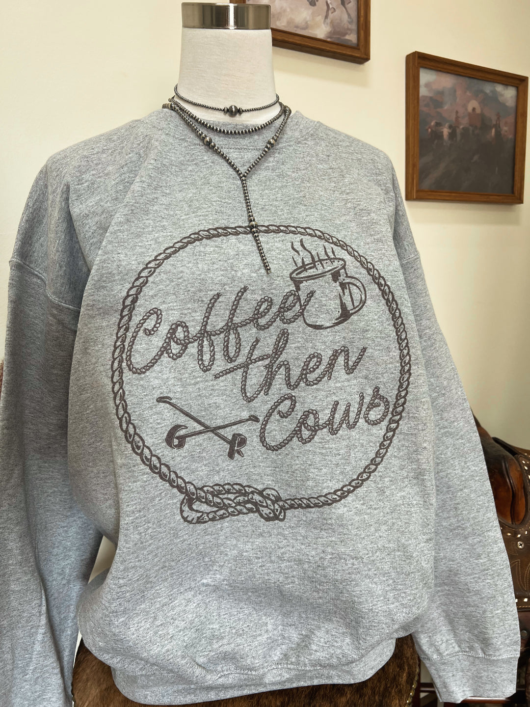 Coffee Then Cows Crewneck