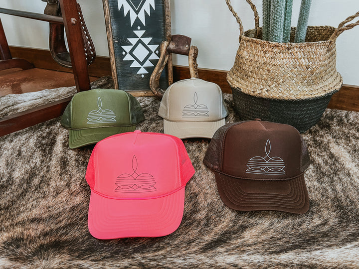 Boot Stitch Trucker Hat-{6 Colors}