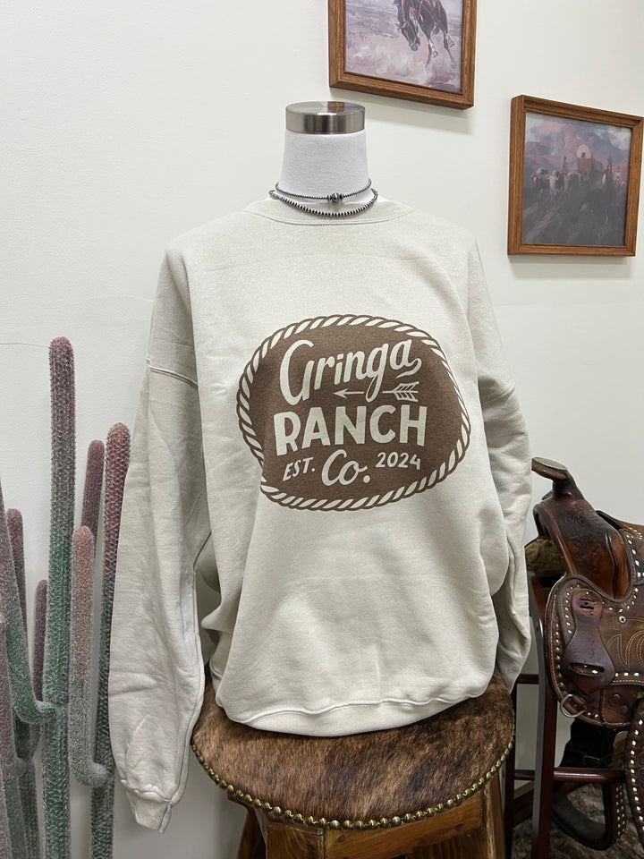 Gringa Ranch Round Logo Crewneck