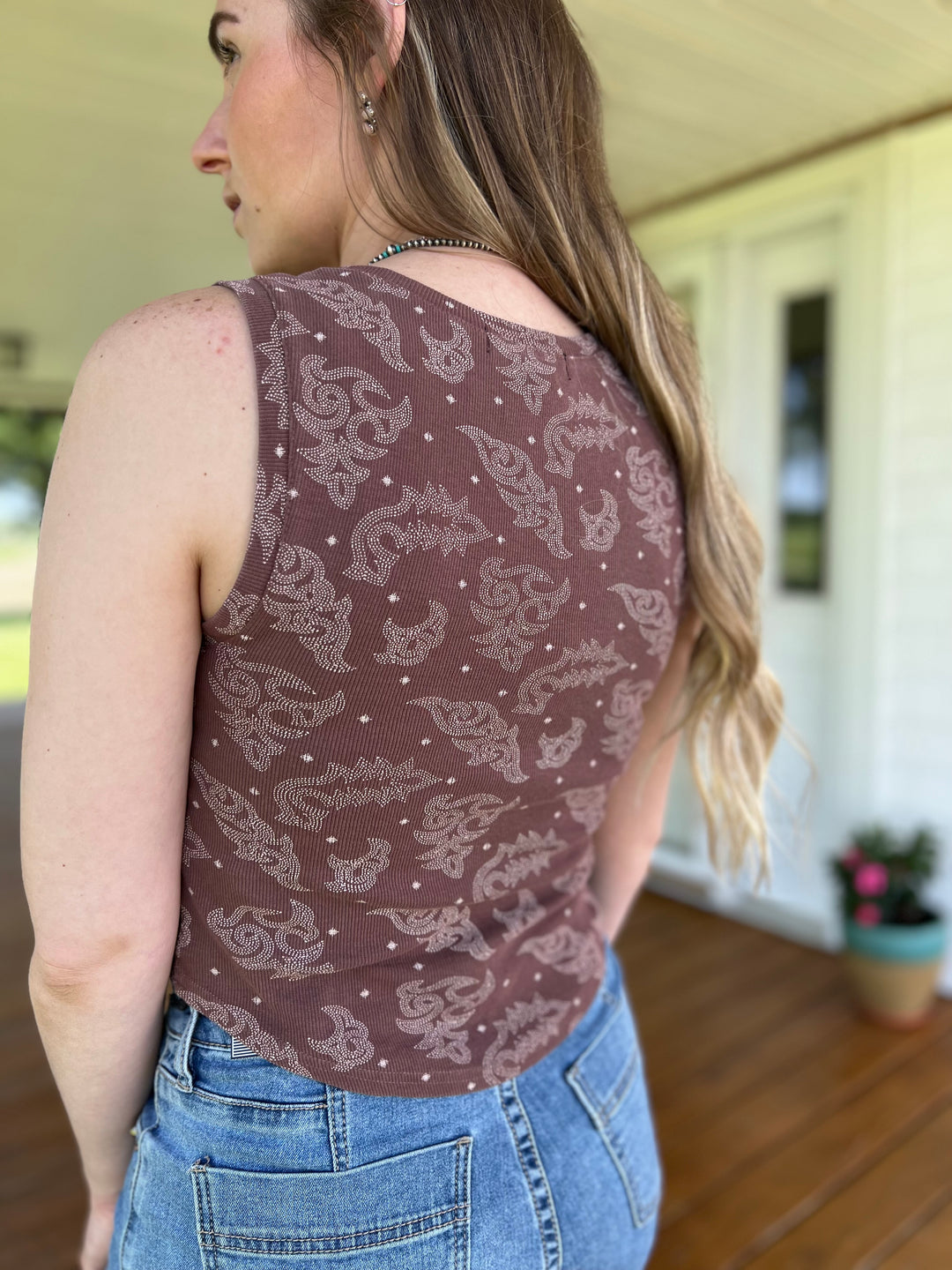 Boot Stitch Tank{LARGE ONLY}