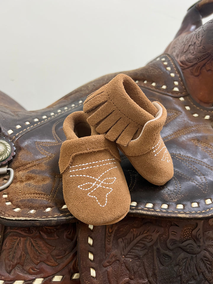 Boot Stitch Baby Moc-Brown Suede