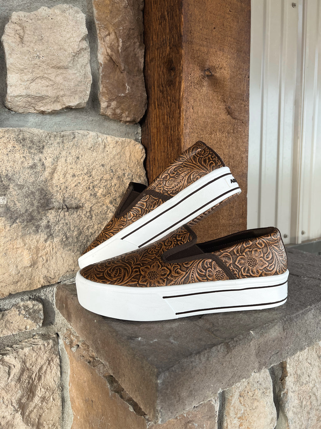 Ariat: Floral Emboss Slip On Shoes