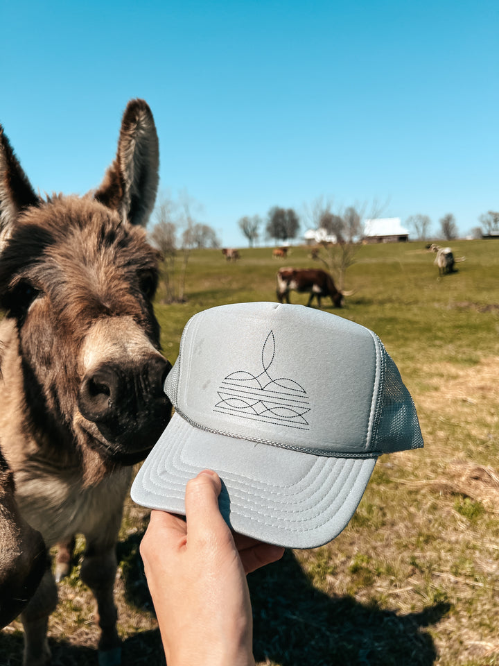 Boot Stitch Trucker Hat-{6 Colors}