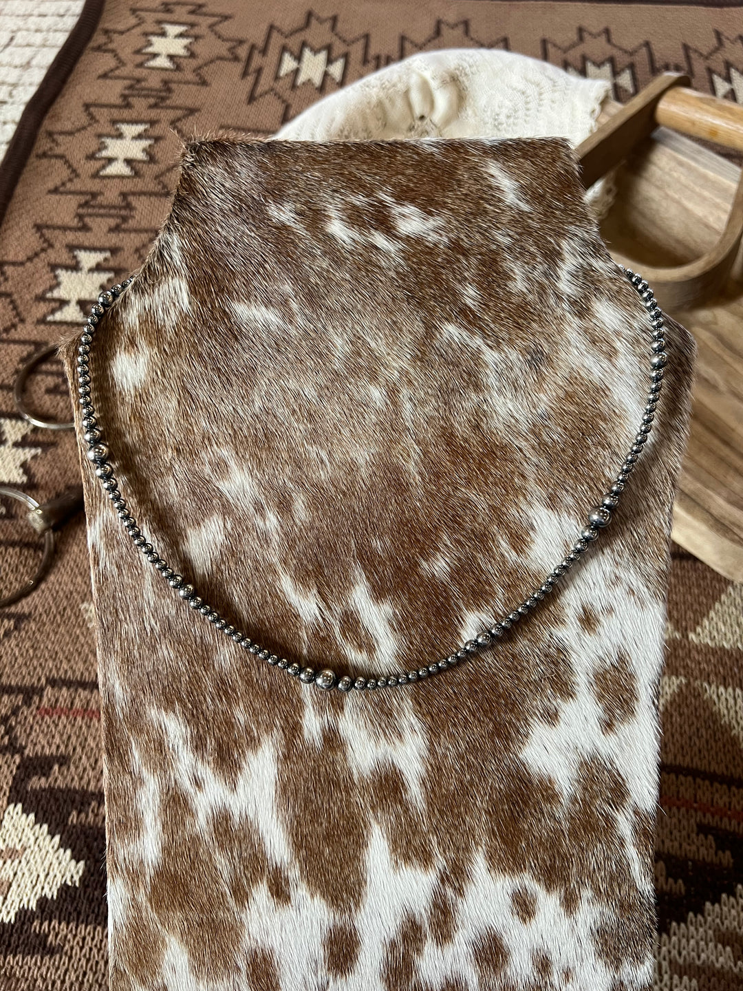 Graduated Sterling Silver Pearl Necklace-18”