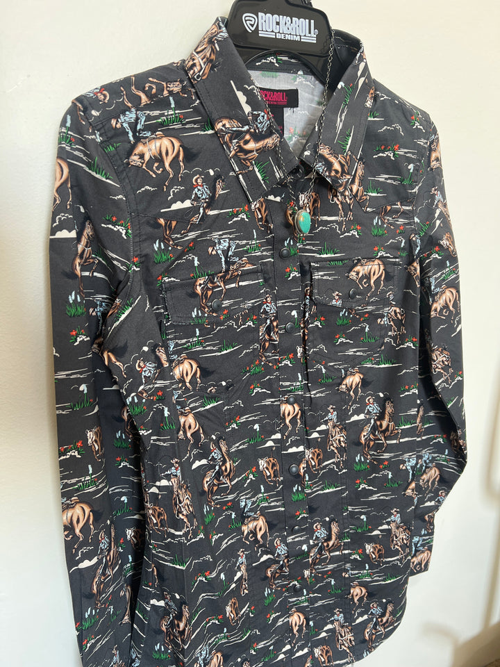 Vintage Cowboy Button-Up