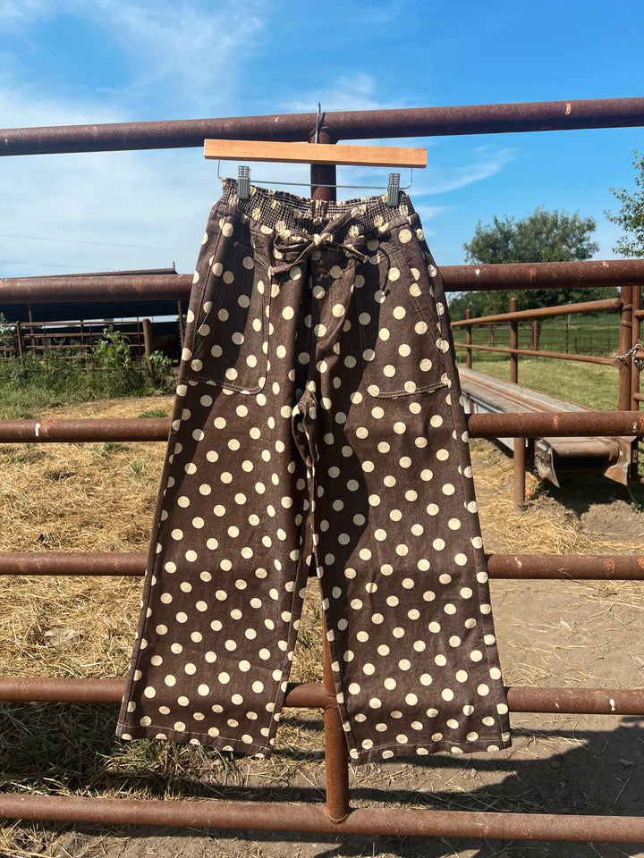 Brown Polka Dot Pants