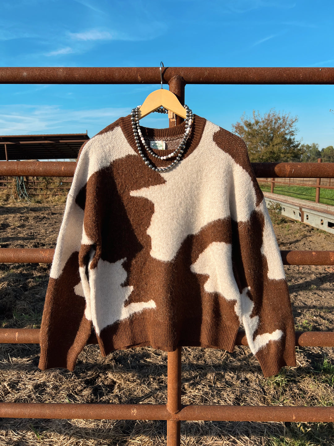 Cow Print Sweater