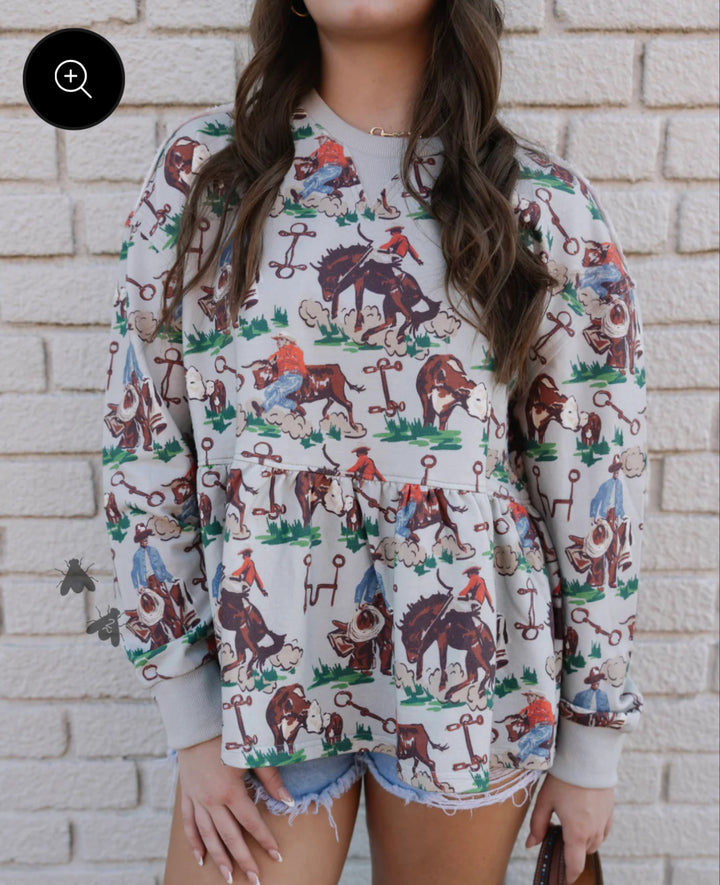 Cowhand Things Tunic Top