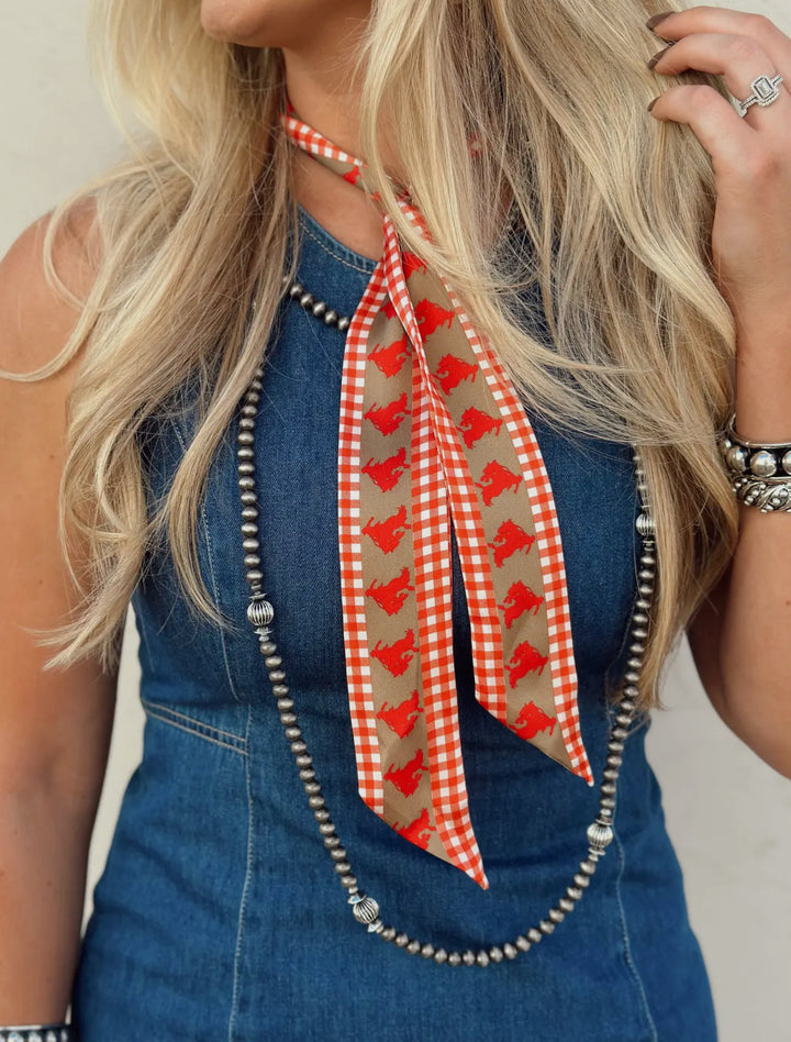 Bucking Horse Gingham Twilly