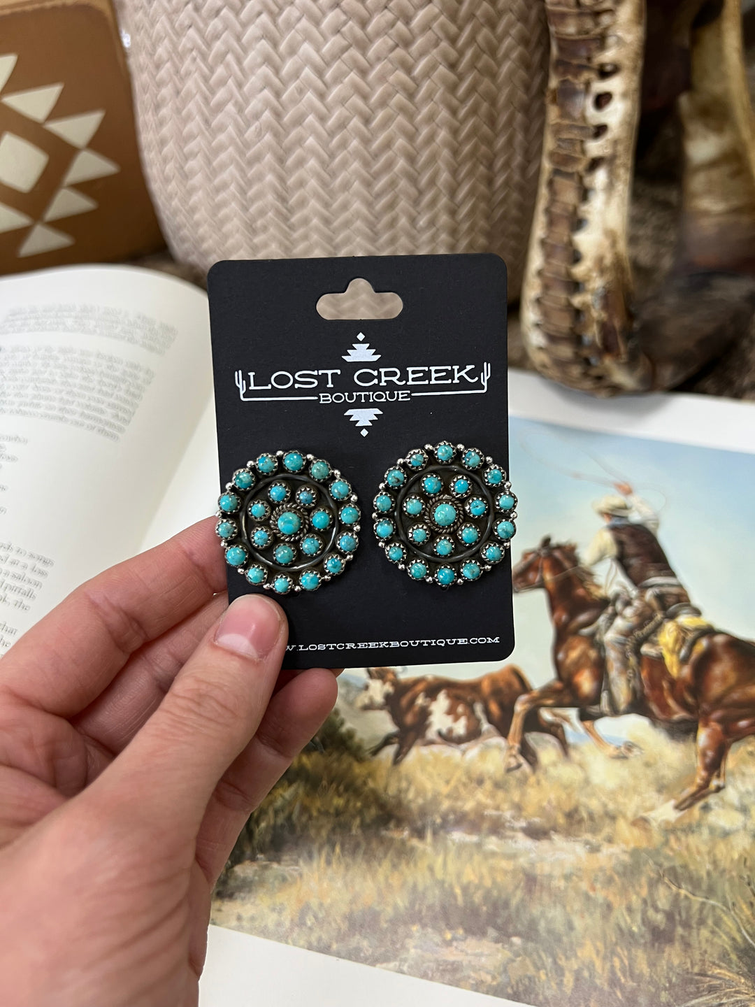 The Circulo Turquoise Earrings
