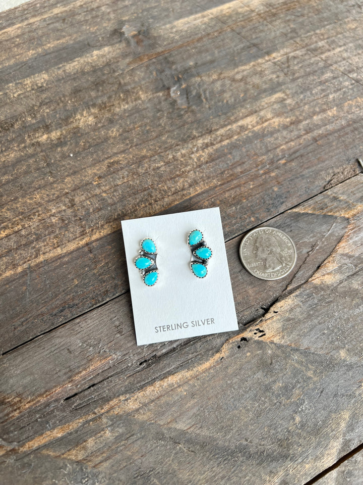 3 Stone Earrings
