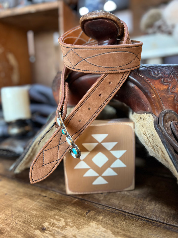 Desert Tan Rough Out Leather Belt