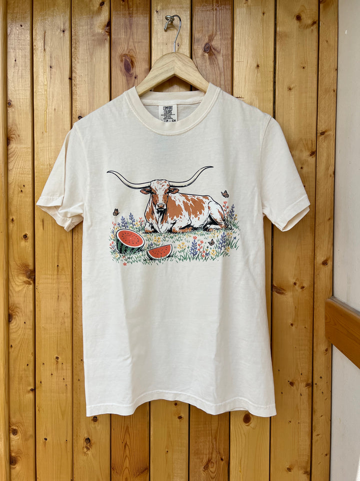 Longhorn Watermelon T-Shirt-Cream