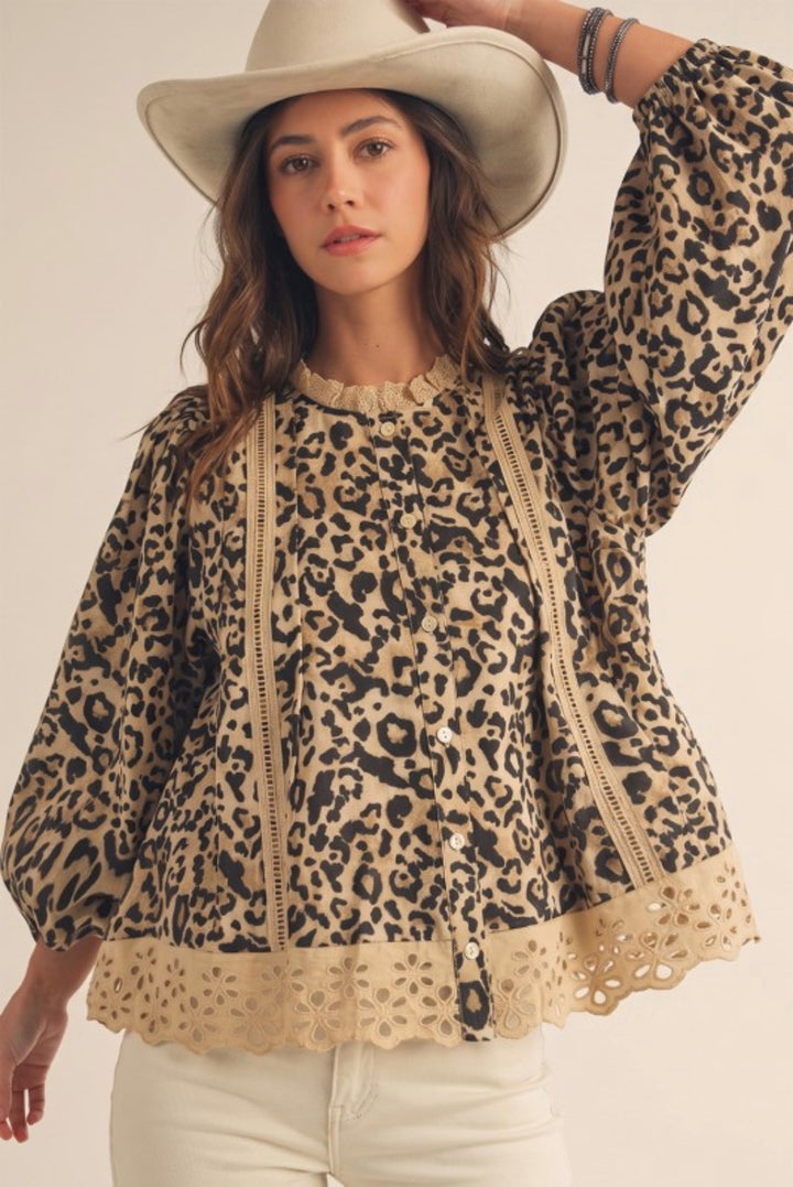 Leopard & Lace Top