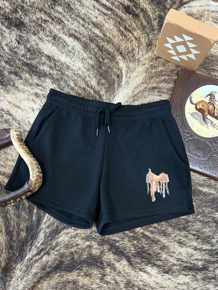 Saddle Shorts-Black