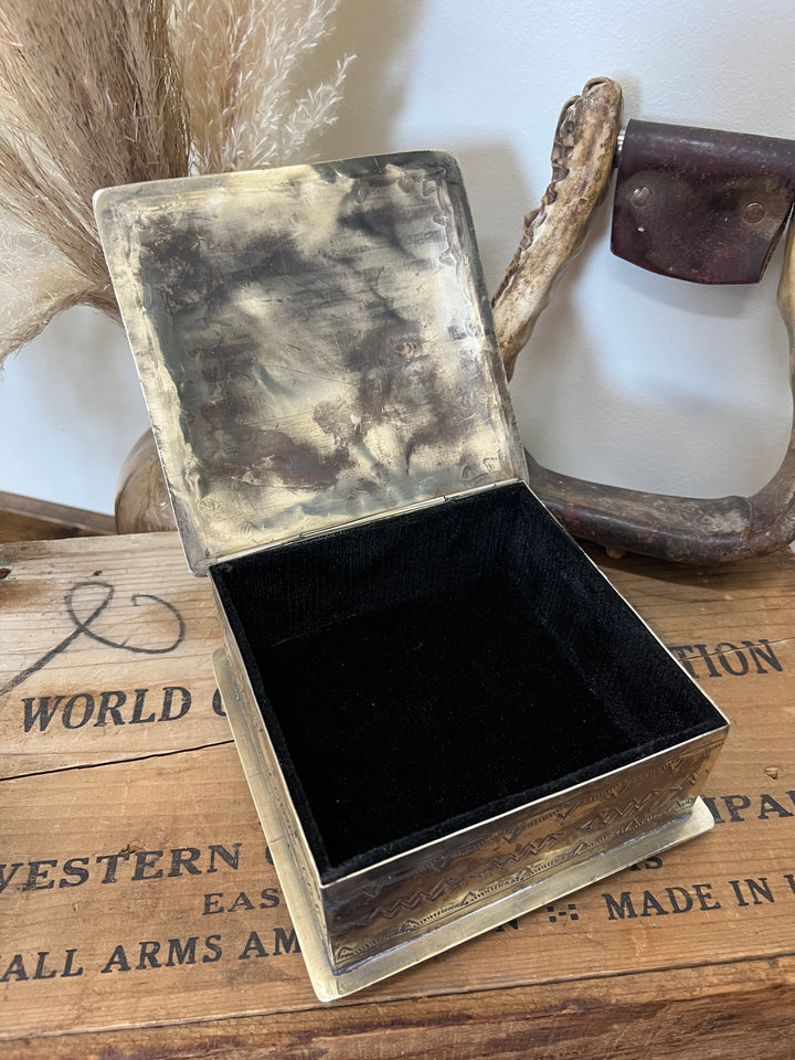 Turquoise Chunk Sterling Silver Jewelry Box