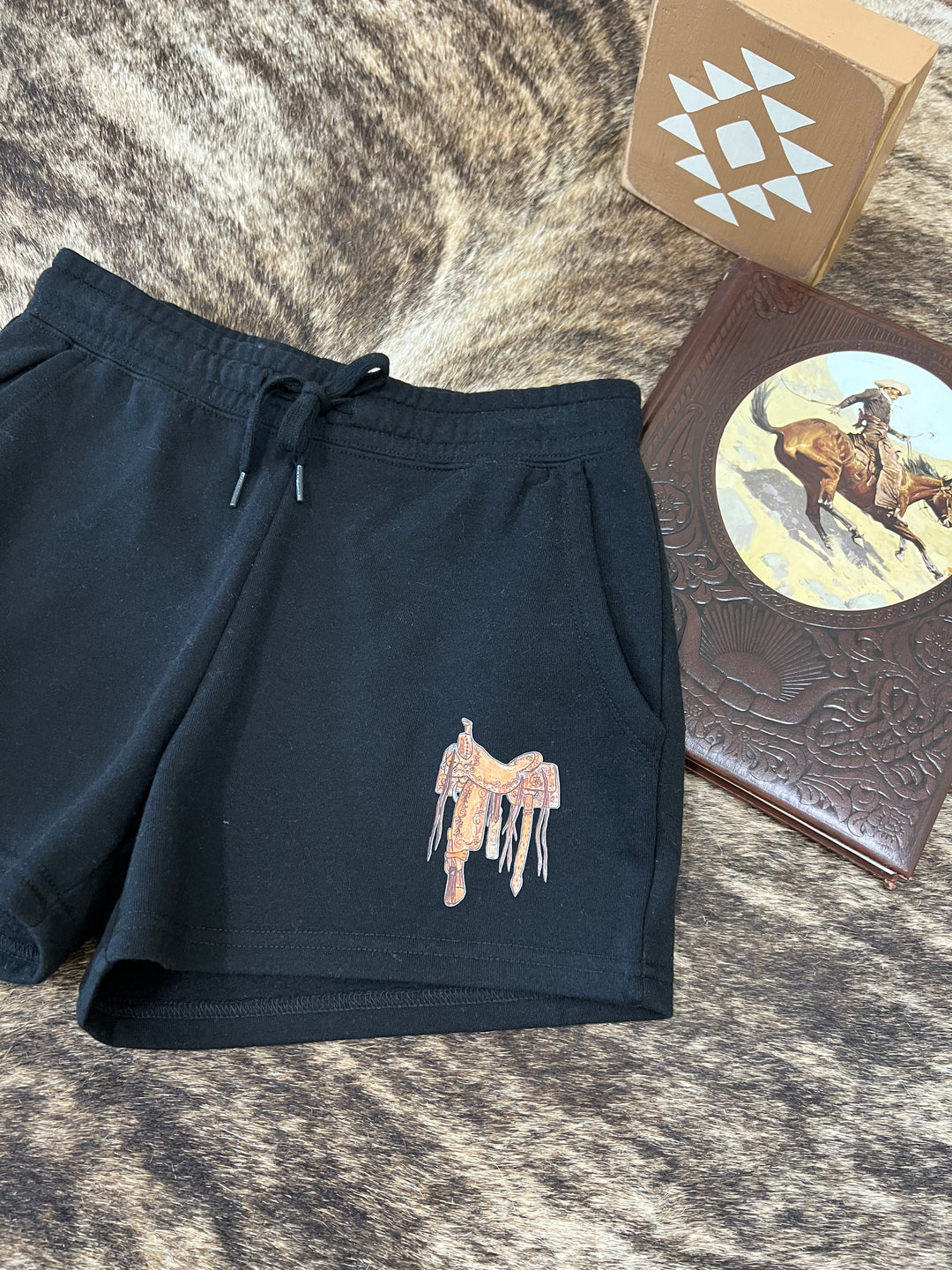 Saddle Shorts-Black