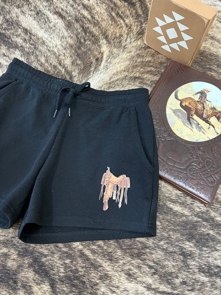 Saddle Shorts-Black