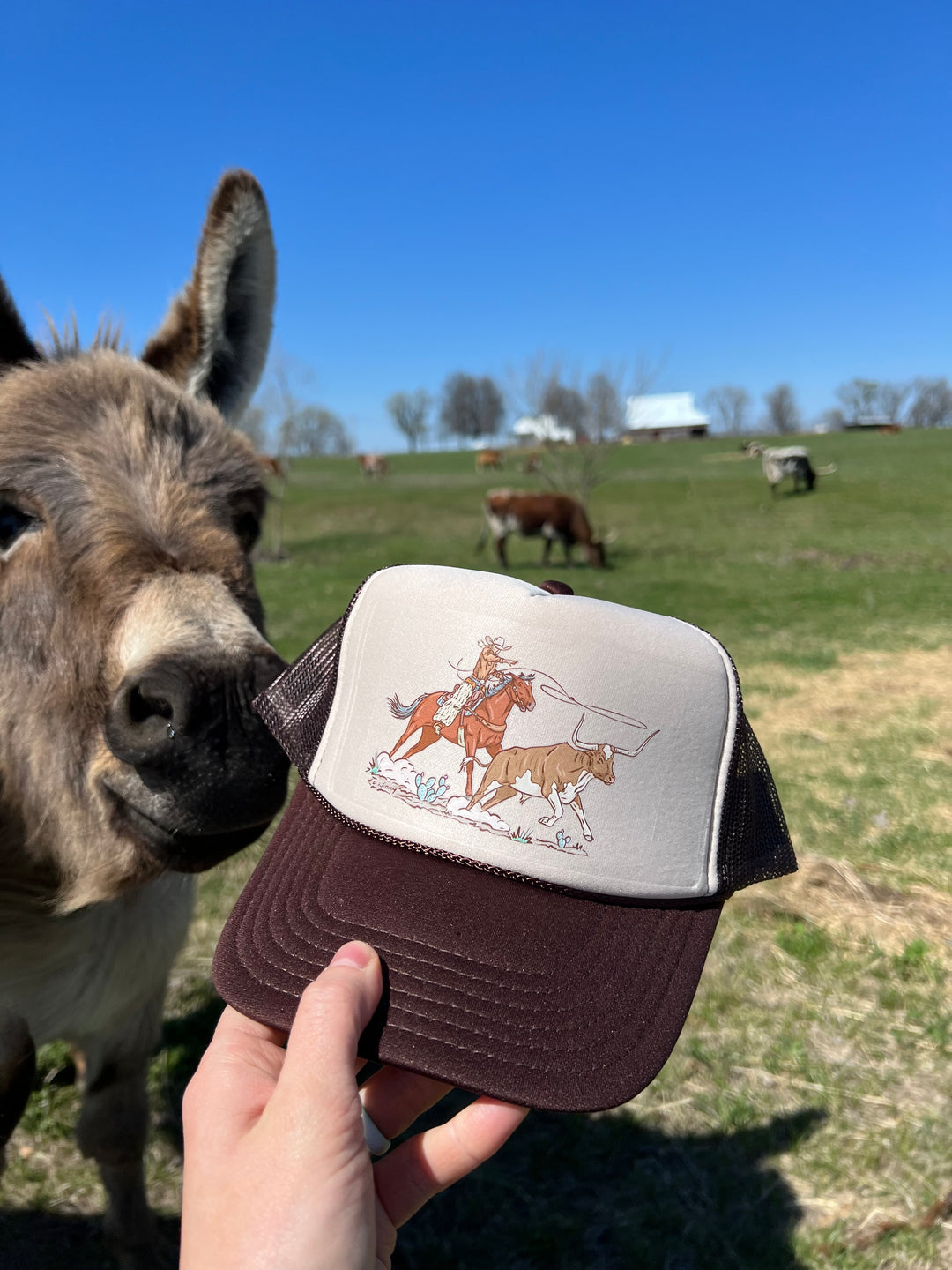 Lasso Longhorn Two Tone Trucker Hat