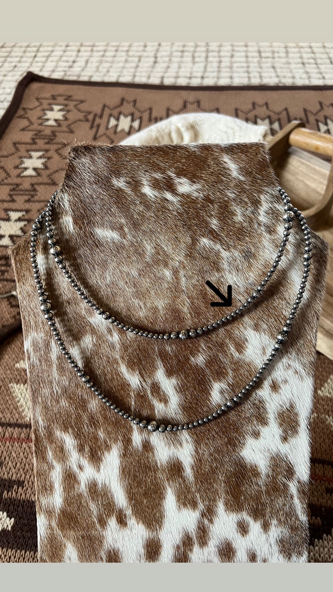 Graduated Sterling Silver Pearl Necklace-18”