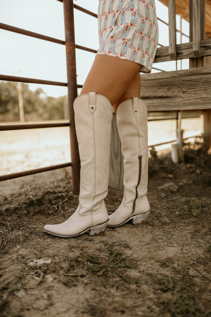 The Alyssa Bone Boots- Liberty Black