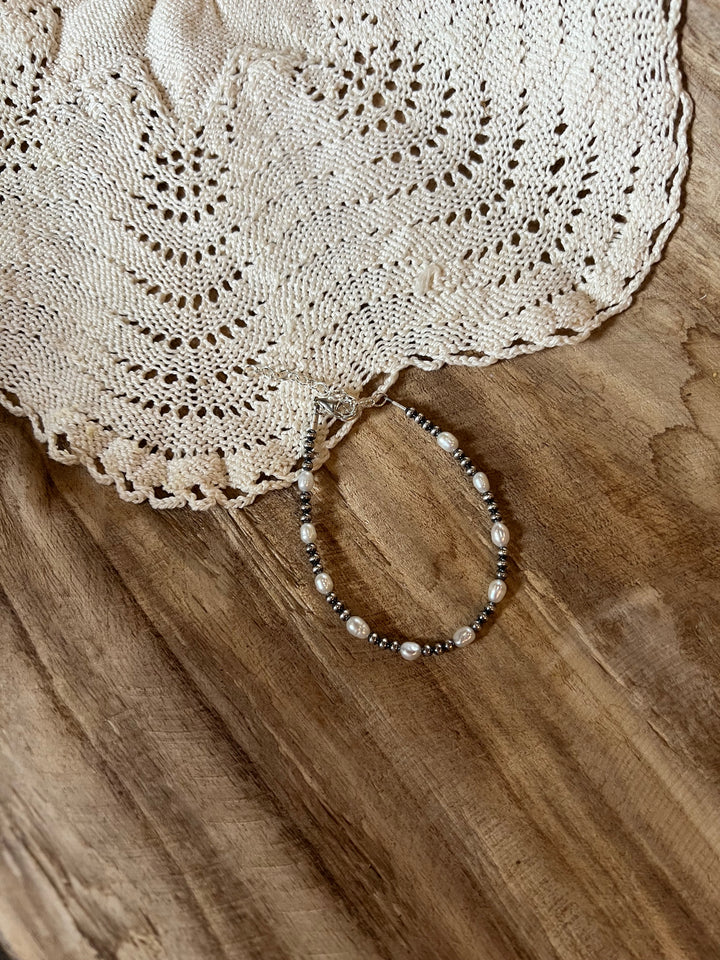 3mm Pearl & Fresh Water Pearl Bracelet
