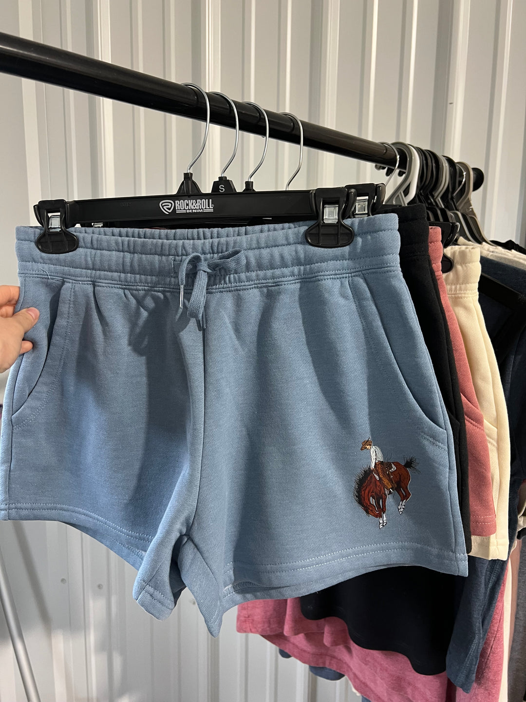 Bronc Shorts-Dusty Blue