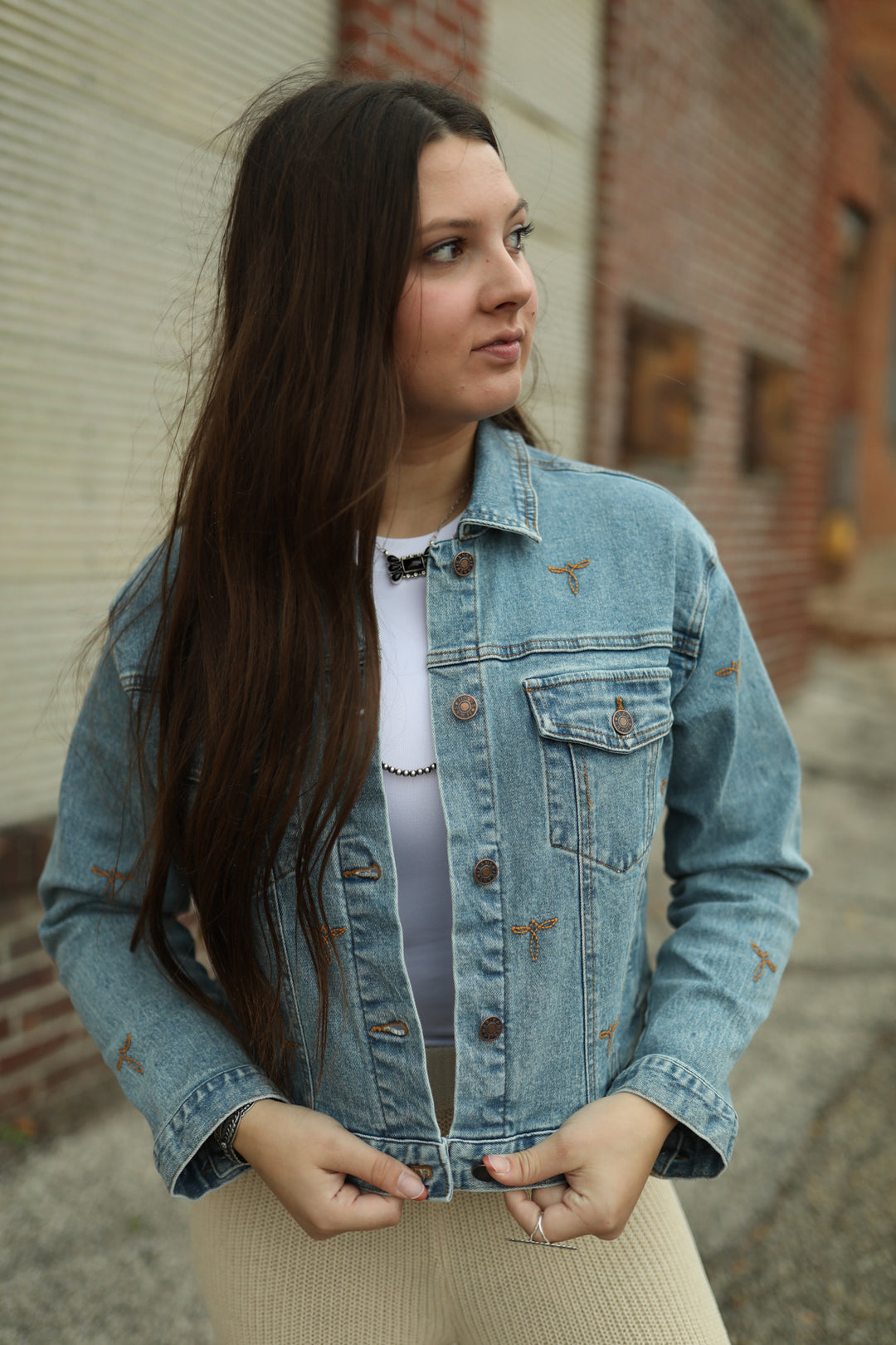 Boot Stitch Denim Trucker Jacket