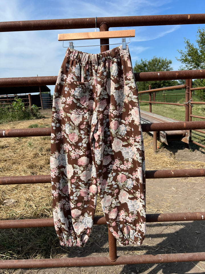 Mocha Floral Sweat Set