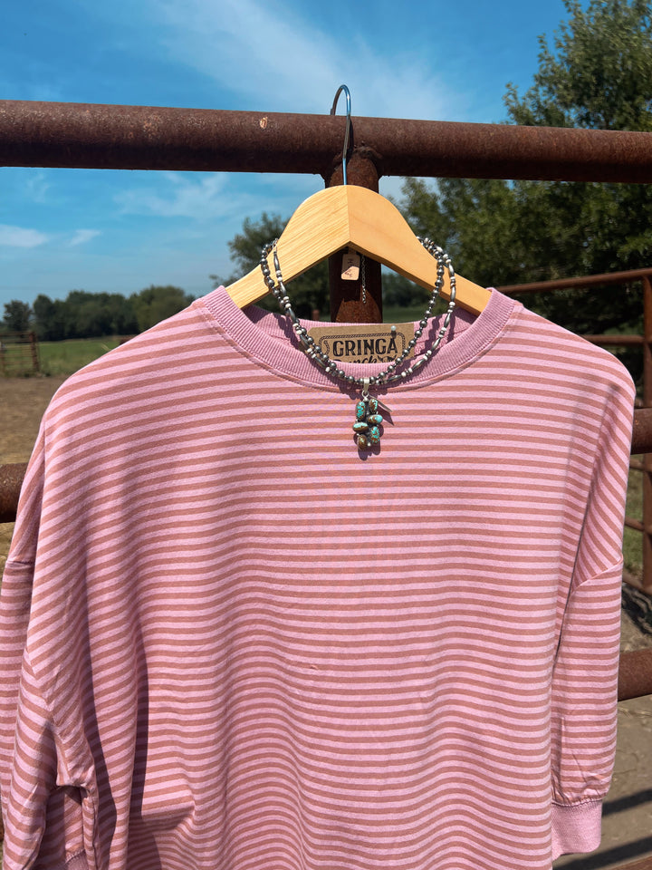 The Stripey Stripe Shirt-Mahogany