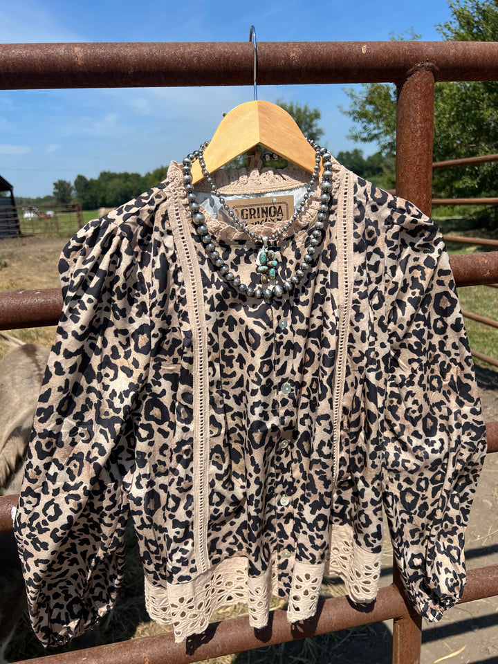 Leopard & Lace Top