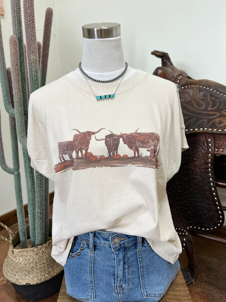 Longhorn Pumpkin Patch Relaxed Tee