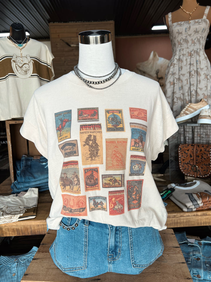 Rodeo Event Matchbook Relaxed Tee