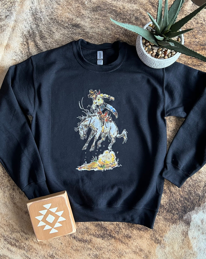 Trouble Maker Crewneck-Black