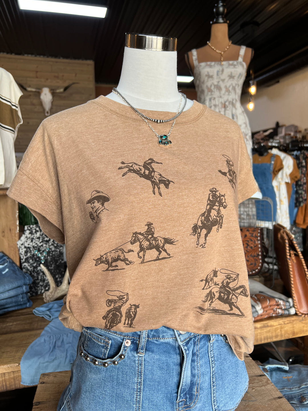 Cowboy Motif Relaxed Tee