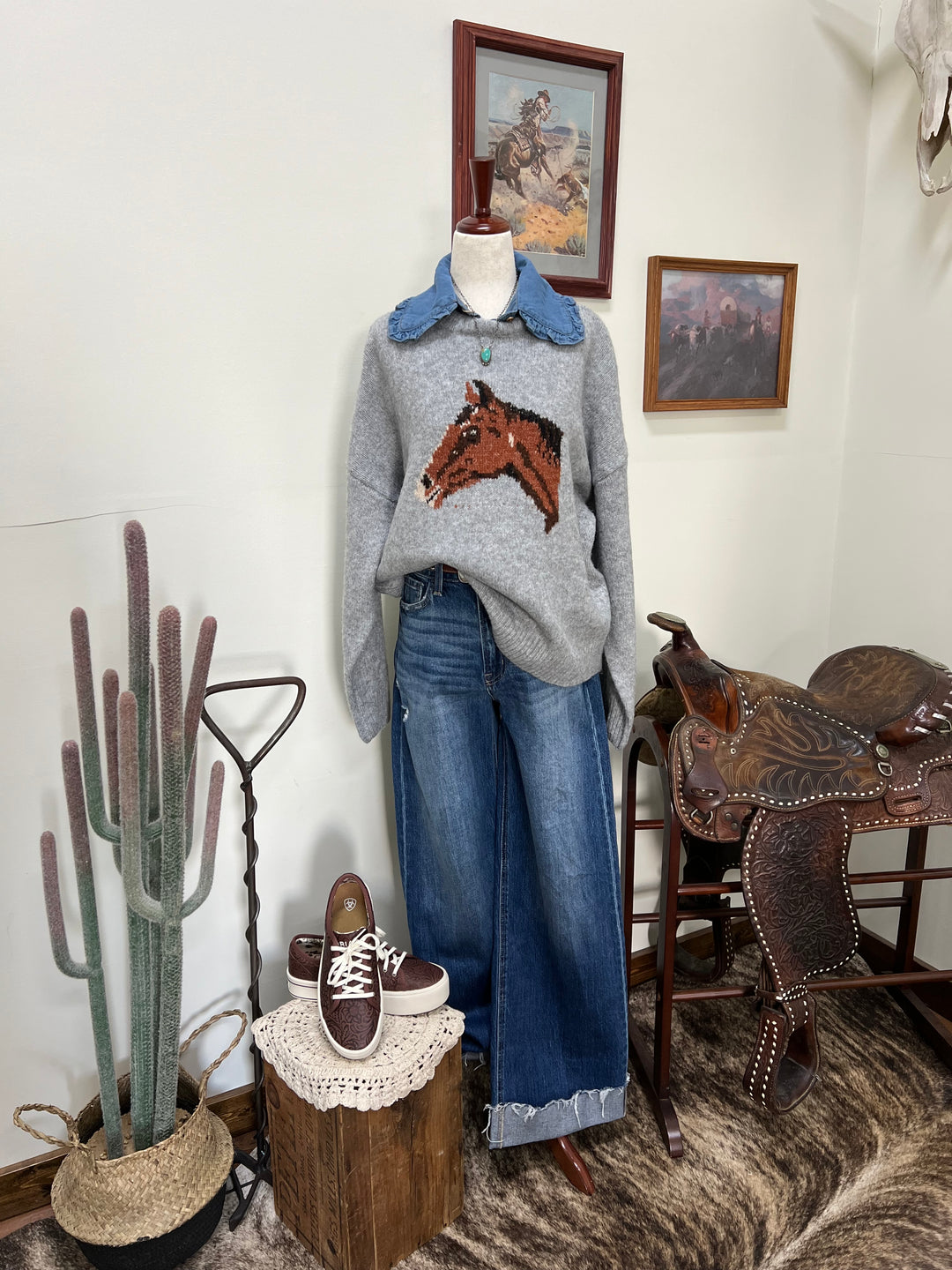 The Weller Sweater-Heather Grey