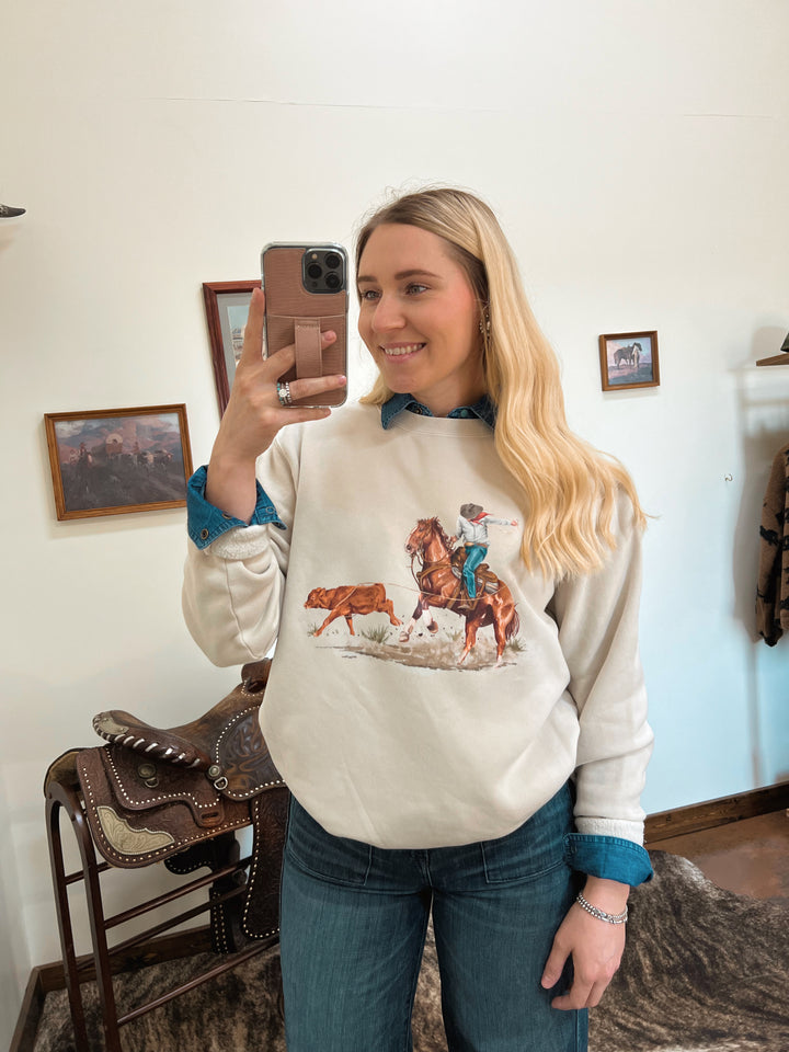 Ariat: Vintage Blue Button-Up
